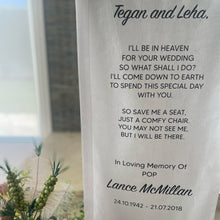 Load image into Gallery viewer, Custom Fabric Memorial Sign