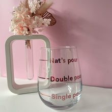 Load image into Gallery viewer, Personalised Stemless Wine Glass - Pick up/local delivery only