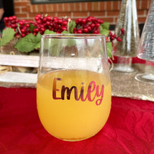 Load image into Gallery viewer, Personalised Stemless Wine Glass - Pick up/local delivery only