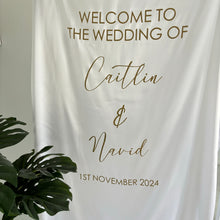 Load image into Gallery viewer, Custom Fabric Welcome Sign
