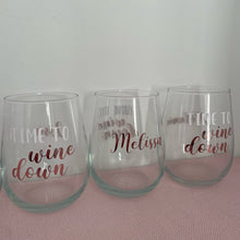 Load image into Gallery viewer, Personalised Stemless Wine Glass - Pick up/local delivery only