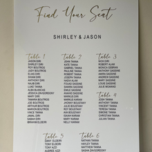 Load image into Gallery viewer, Printed Seating Charts
