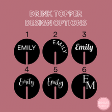 Load image into Gallery viewer, Personalised Acrylic Drink Toppers