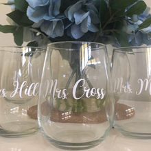 Load image into Gallery viewer, Personalised Stemless Wine Glass - Pick up/local delivery only