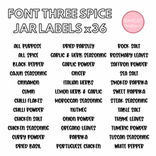 Load image into Gallery viewer, Pre-Selected Spice Jar Label Set