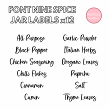 Load image into Gallery viewer, Pre-Selected Spice Jar Label Set