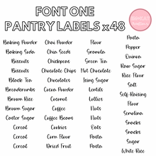 Load image into Gallery viewer, Pre-Selected Pantry Label Set x48