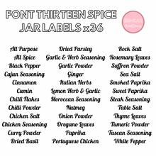 Load image into Gallery viewer, Pre-Selected Spice Jar Label Set
