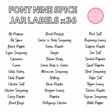 Load image into Gallery viewer, Pre-Selected Spice Jar Label Set