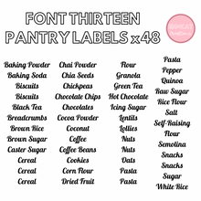 Load image into Gallery viewer, Pre-Selected Pantry Label Set x48