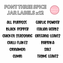Load image into Gallery viewer, Pre-Selected Spice Jar Label Set
