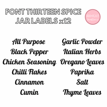 Load image into Gallery viewer, Pre-Selected Spice Jar Label Set