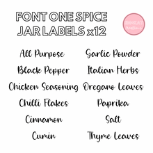 Load image into Gallery viewer, Pre-Selected Spice Jar Label Set