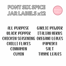 Load image into Gallery viewer, Pre-Selected Spice Jar Label Set