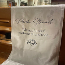 Load image into Gallery viewer, Custom Fabric Memorial Sign
