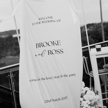 Load image into Gallery viewer, Custom Fabric Welcome Sign
