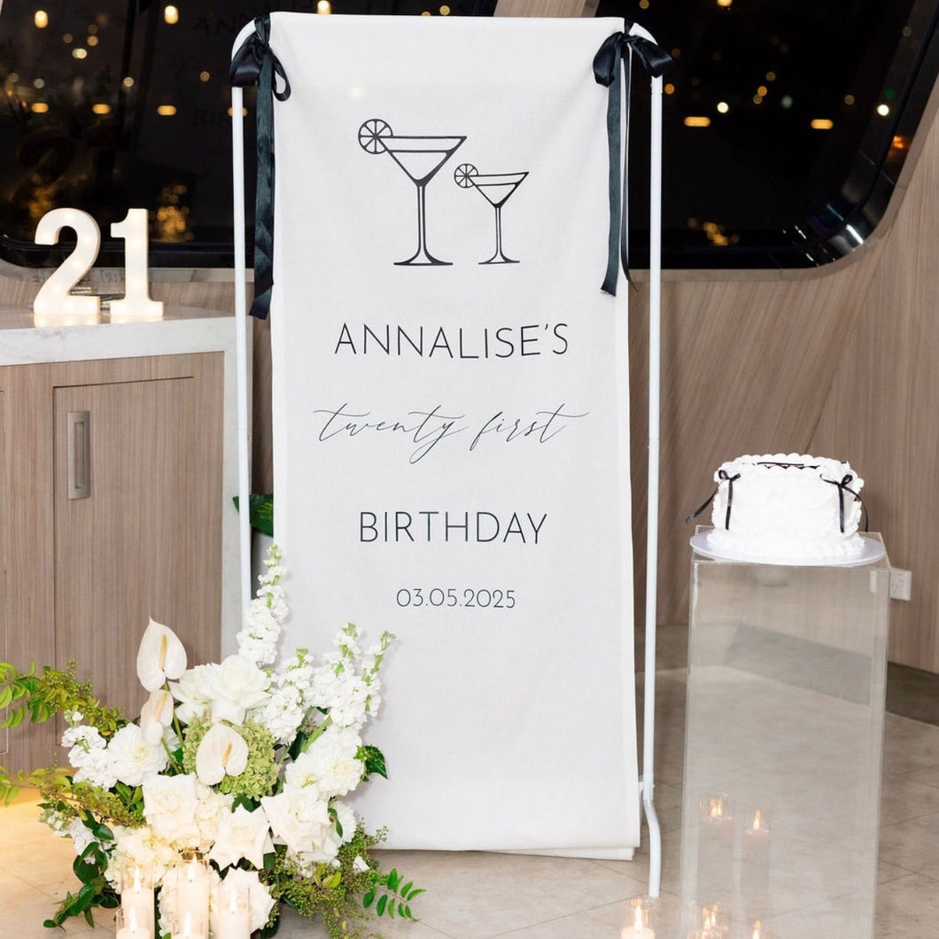 Custom Fabric Welcome Sign
