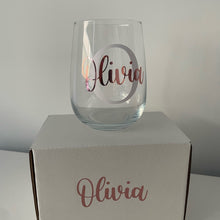 Load image into Gallery viewer, Personalised Stemless Wine Glass - Pick up/local delivery only
