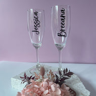 Personalised Champagne Flute - Pick up/local delivery only